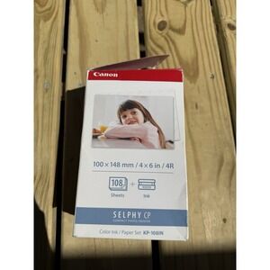 Canon Selphy CP1500 CP1300 CP1200 4x6 108 Sheets Of Paper And Ink Set KP-108IN